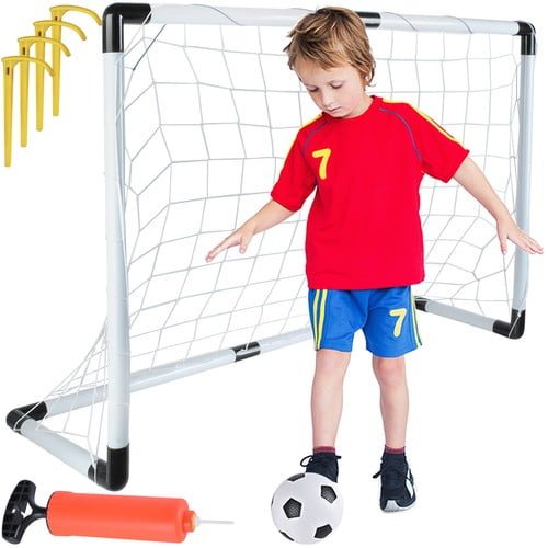 Futbolo vartai + kamuolys + pompa