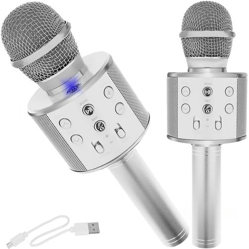 Karaoke mikrofonas - sidabrinis Izoxis 22188